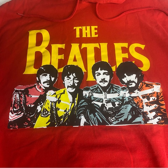 The Beatles Red Hoodie with Yellow Graphic - Picture 4 of 12